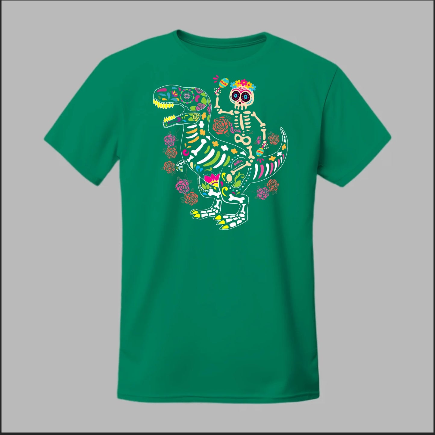 Día de los Muertos Dinosaurio Tee