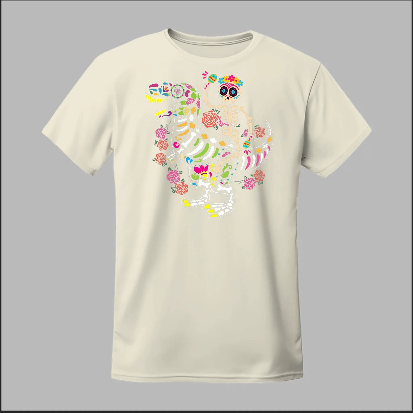 Día de los Muertos Dinosaurio Tee