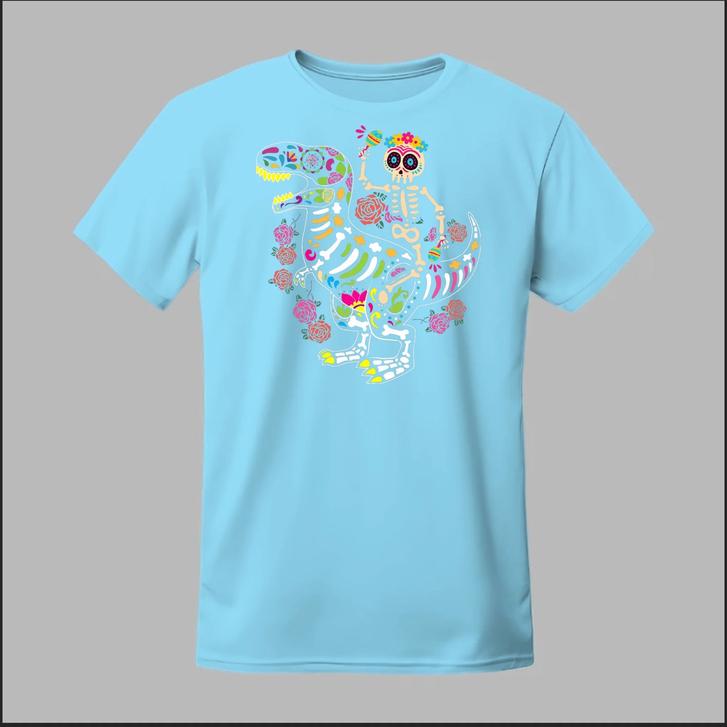 Día de los Muertos Dinosaurio Tee