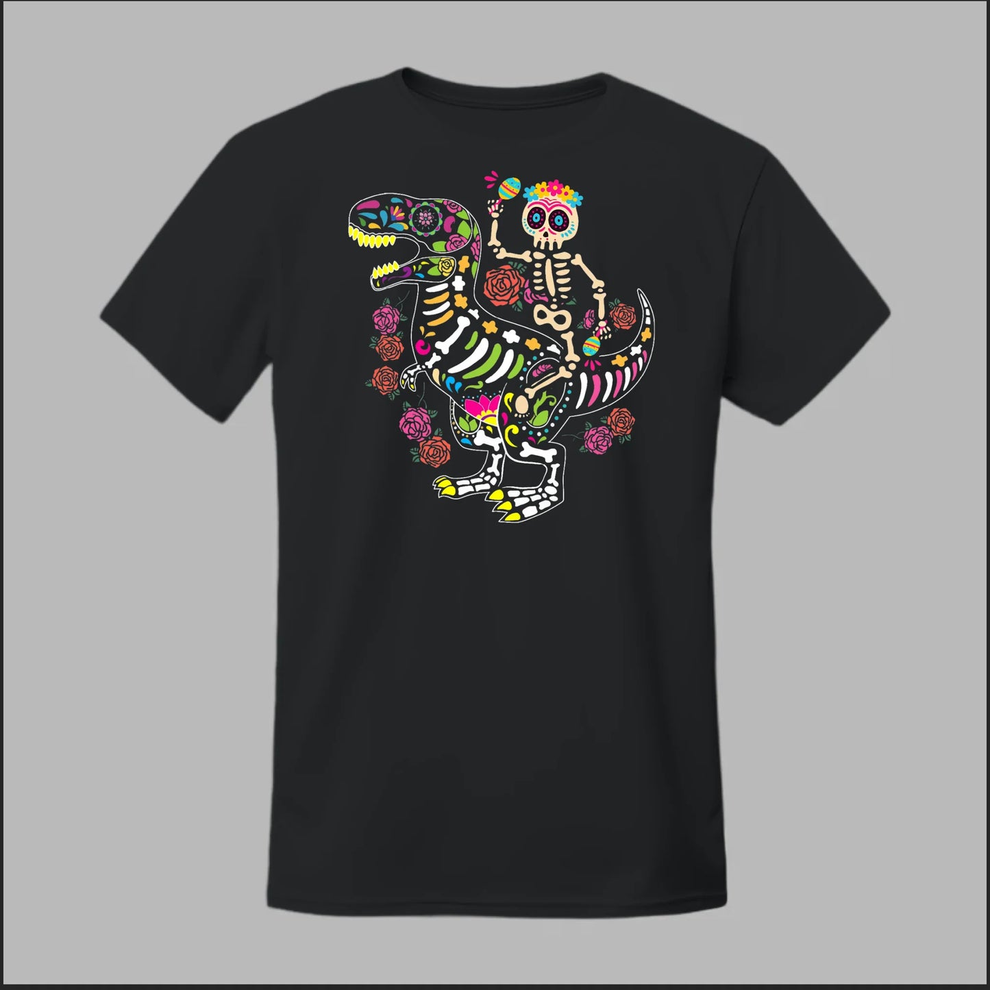 Día de los Muertos Dinosaurio Tee