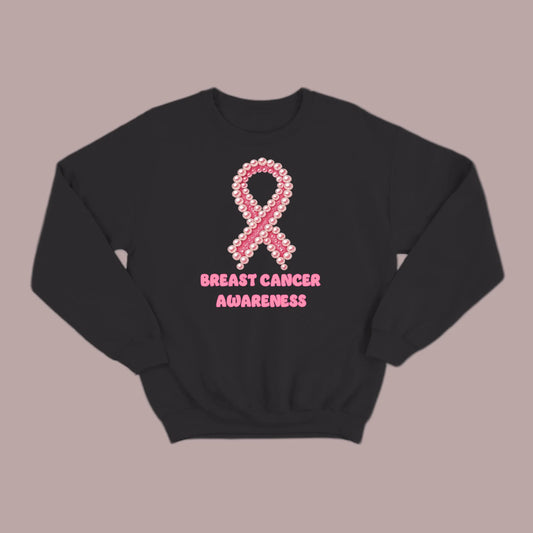 Breast Cancer Awareness Pearls Sweatshirt