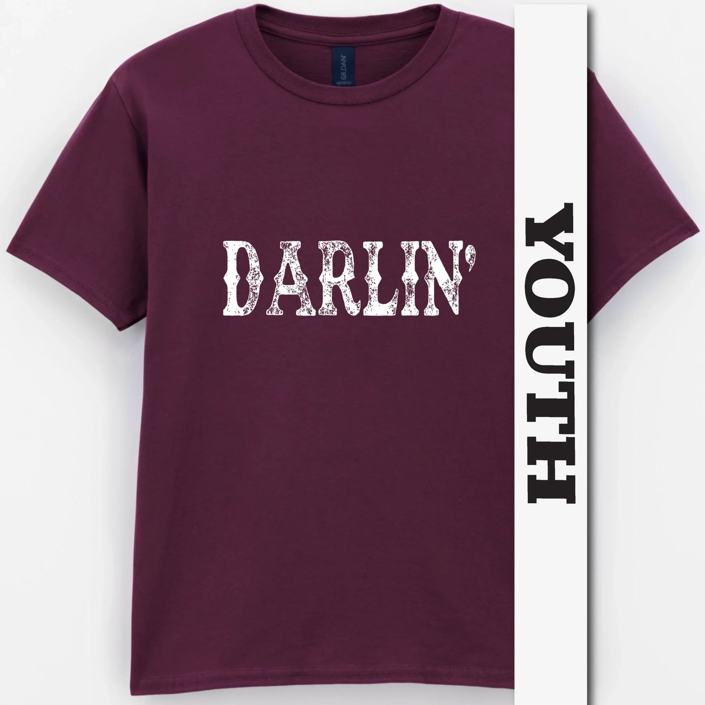 Darlin’ Distressed Western Design Youth Shirt