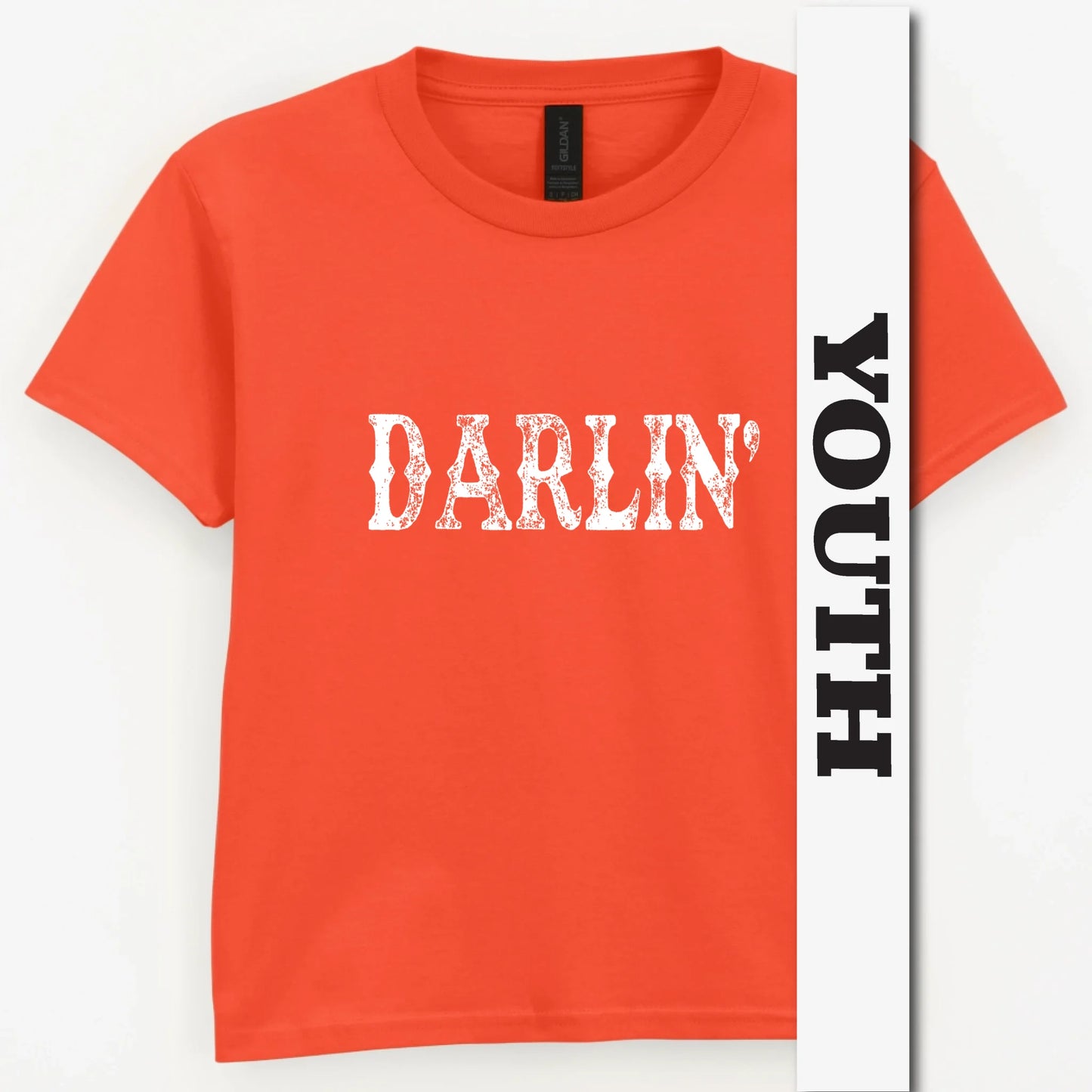 Darlin’ Distressed Western Design Youth Shirt