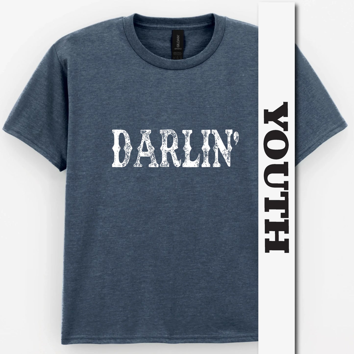 Darlin’ Distressed Western Design Youth Shirt