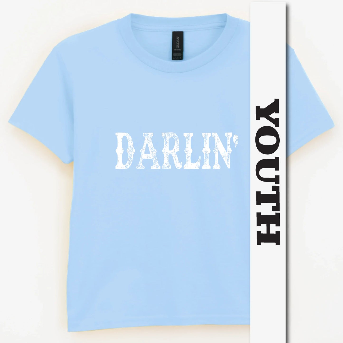 Darlin’ Distressed Western Design Youth Shirt