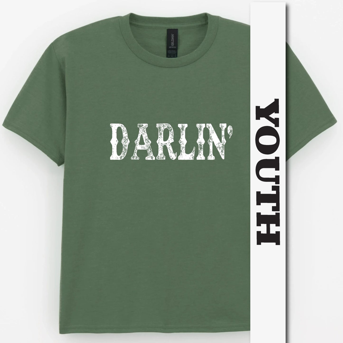 Darlin’ Distressed Western Design Youth Shirt