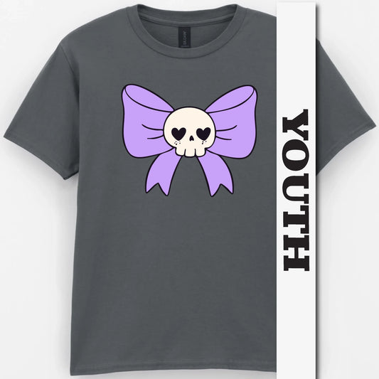 Skull Bow Youth Shirt