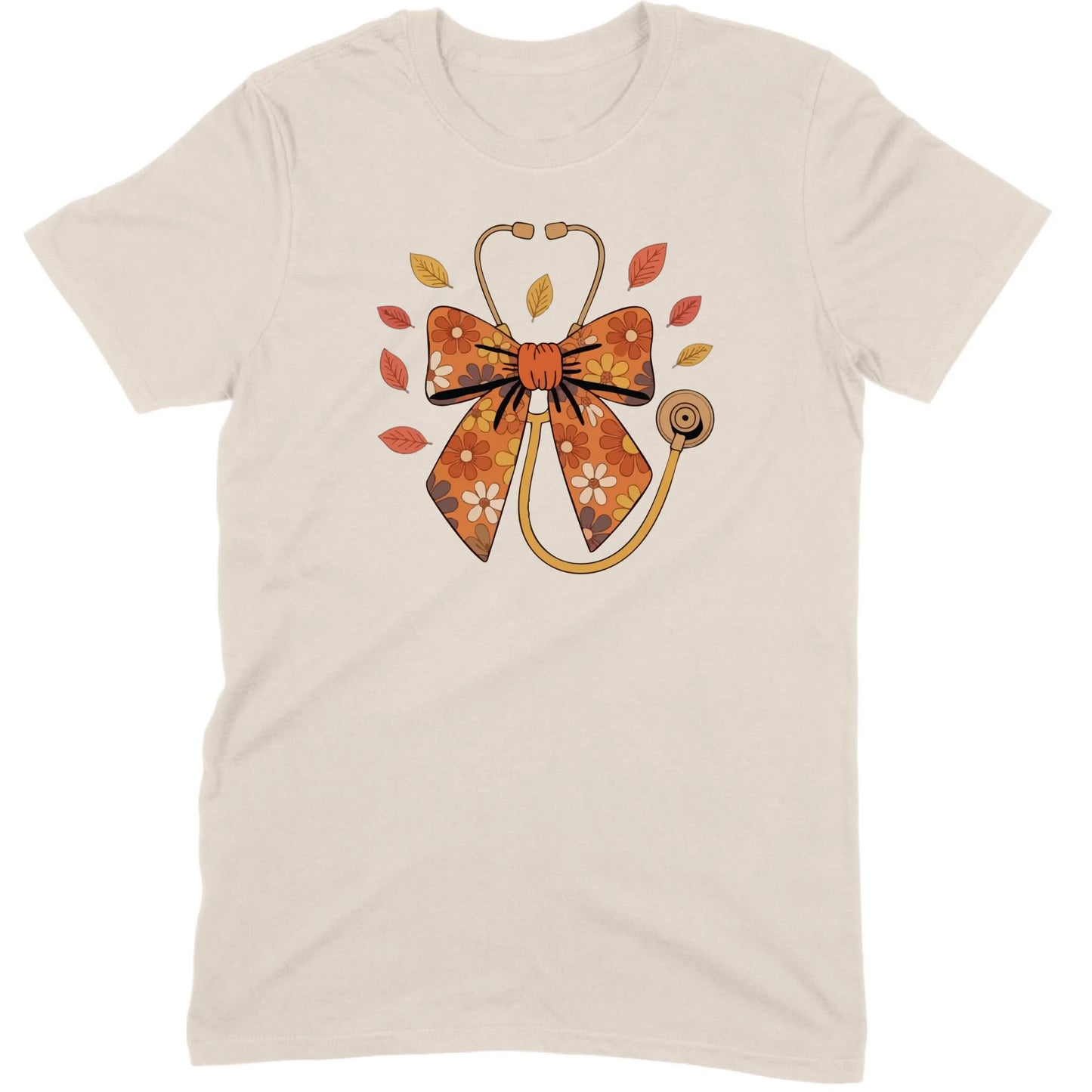 Fall Floral Stethoscope Tee