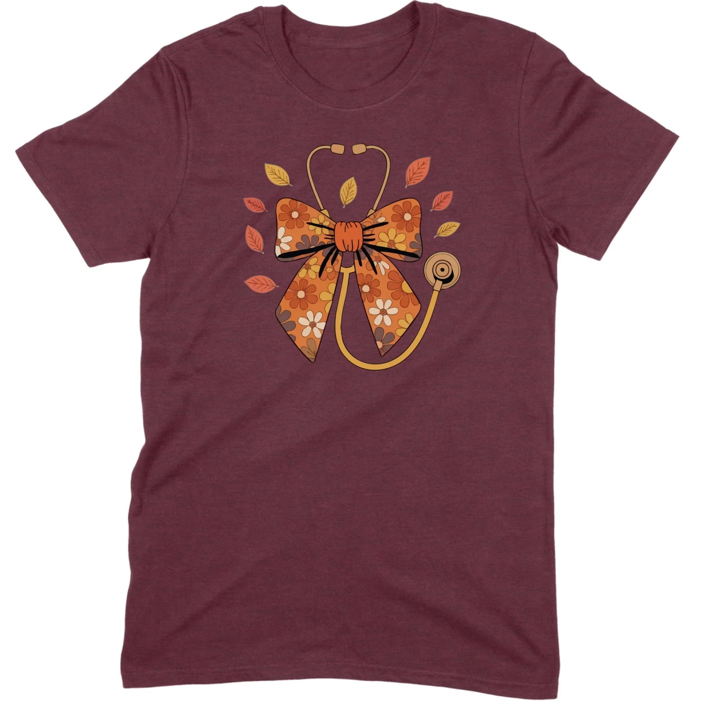 Fall Floral Stethoscope Tee