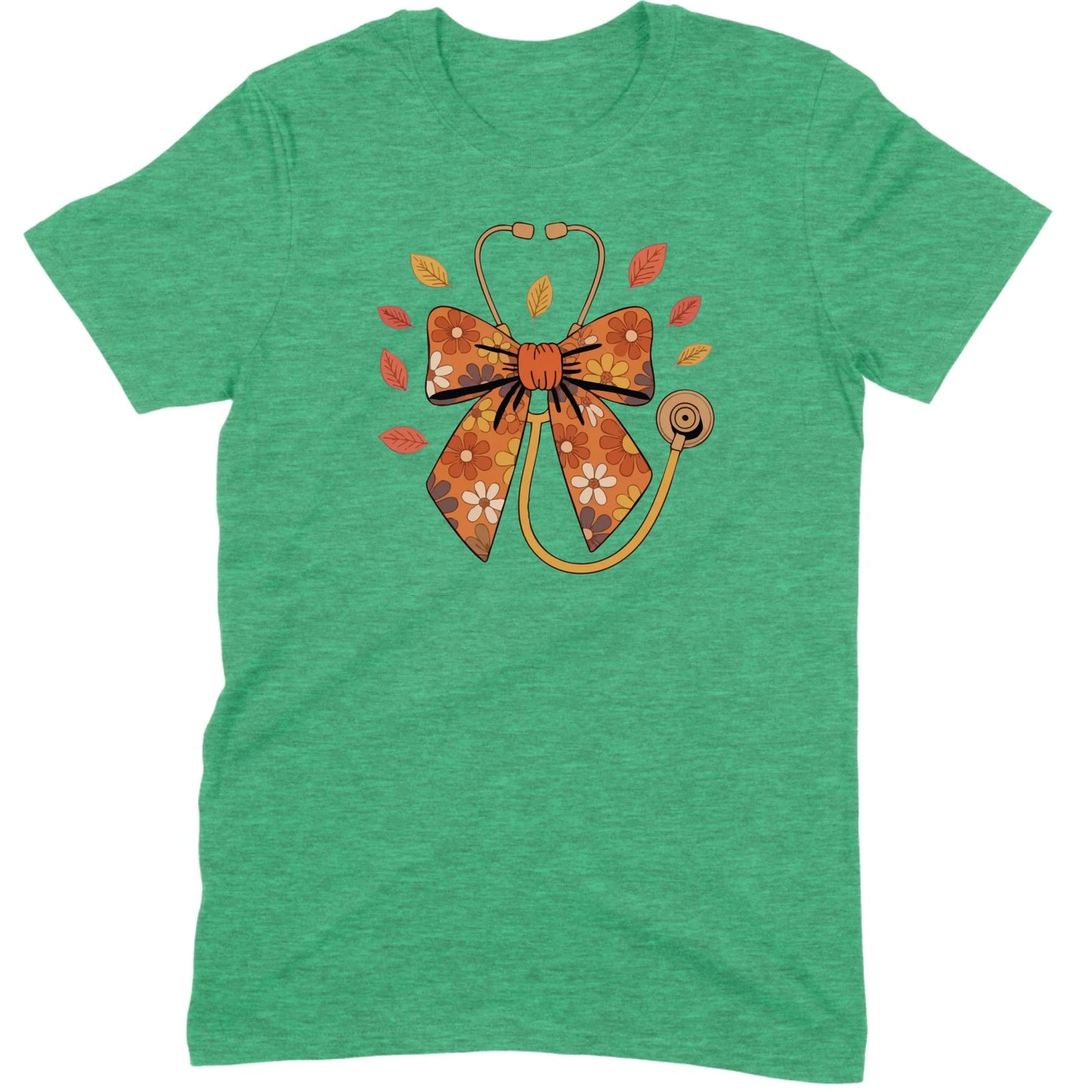 Fall Floral Stethoscope Tee