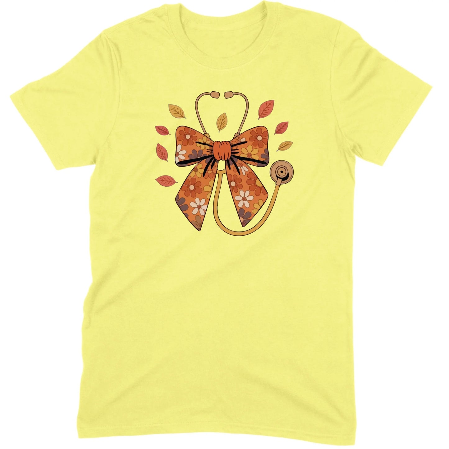 Fall Floral Stethoscope Tee