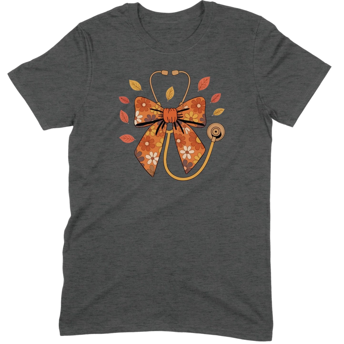Fall Floral Stethoscope Tee