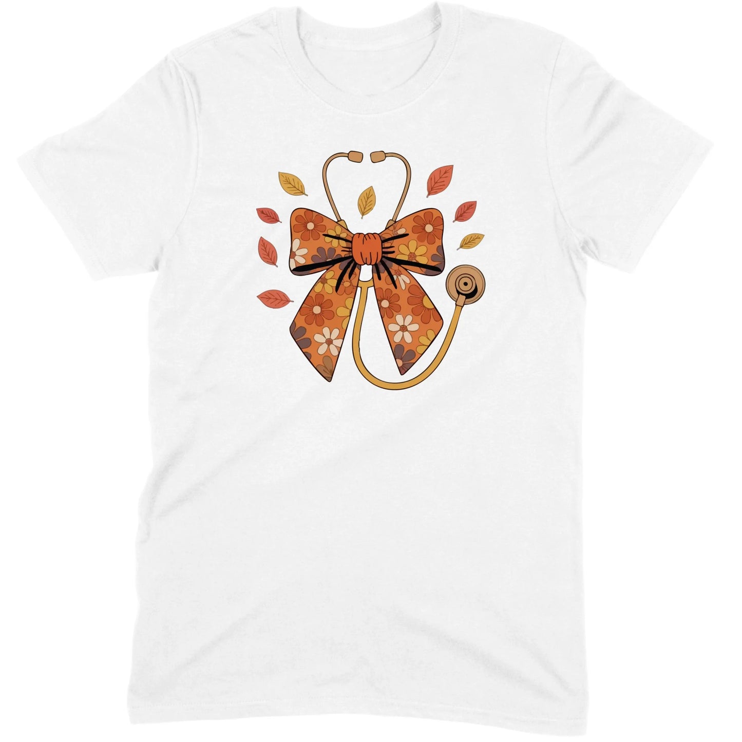Fall Floral Stethoscope Tee