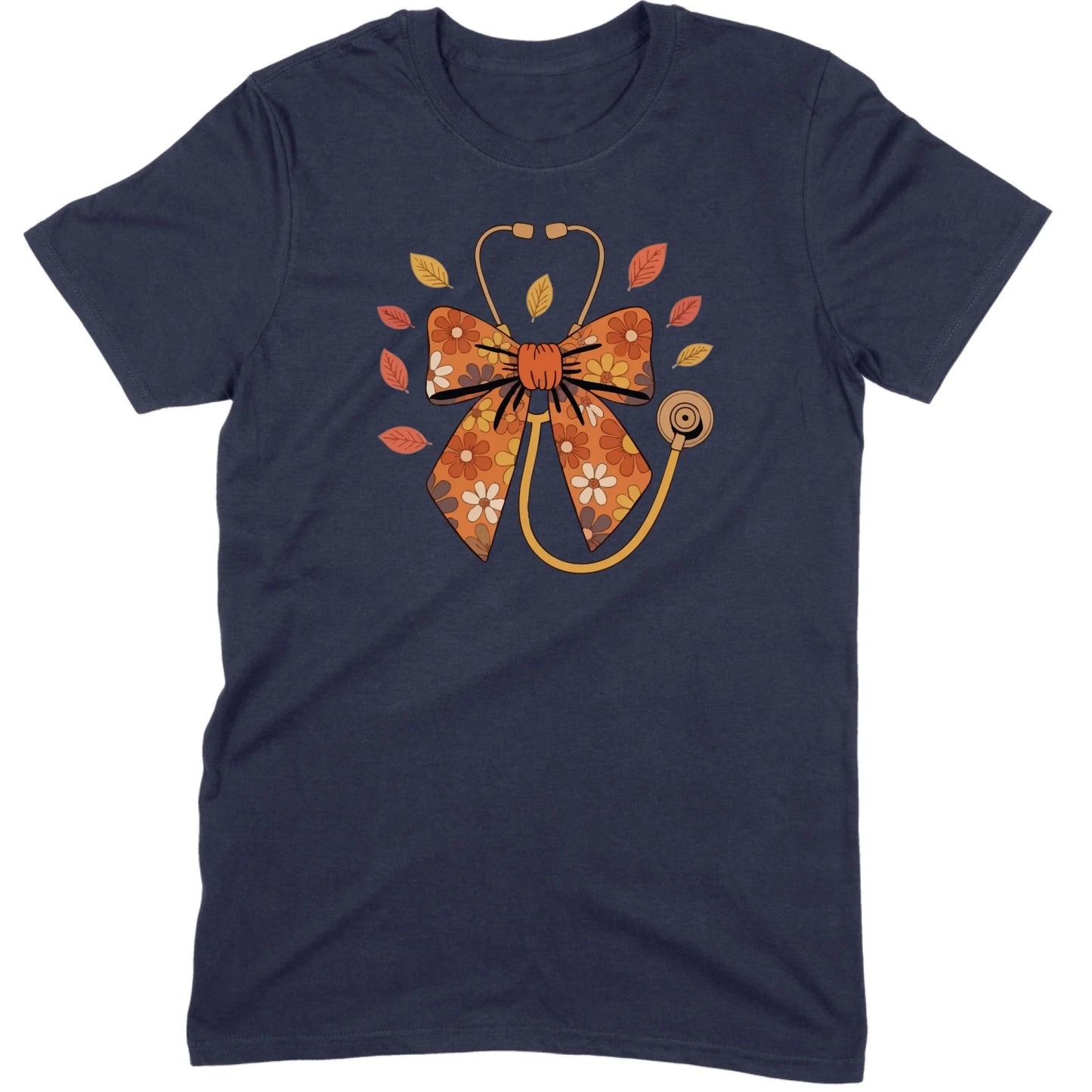 Fall Floral Stethoscope Tee