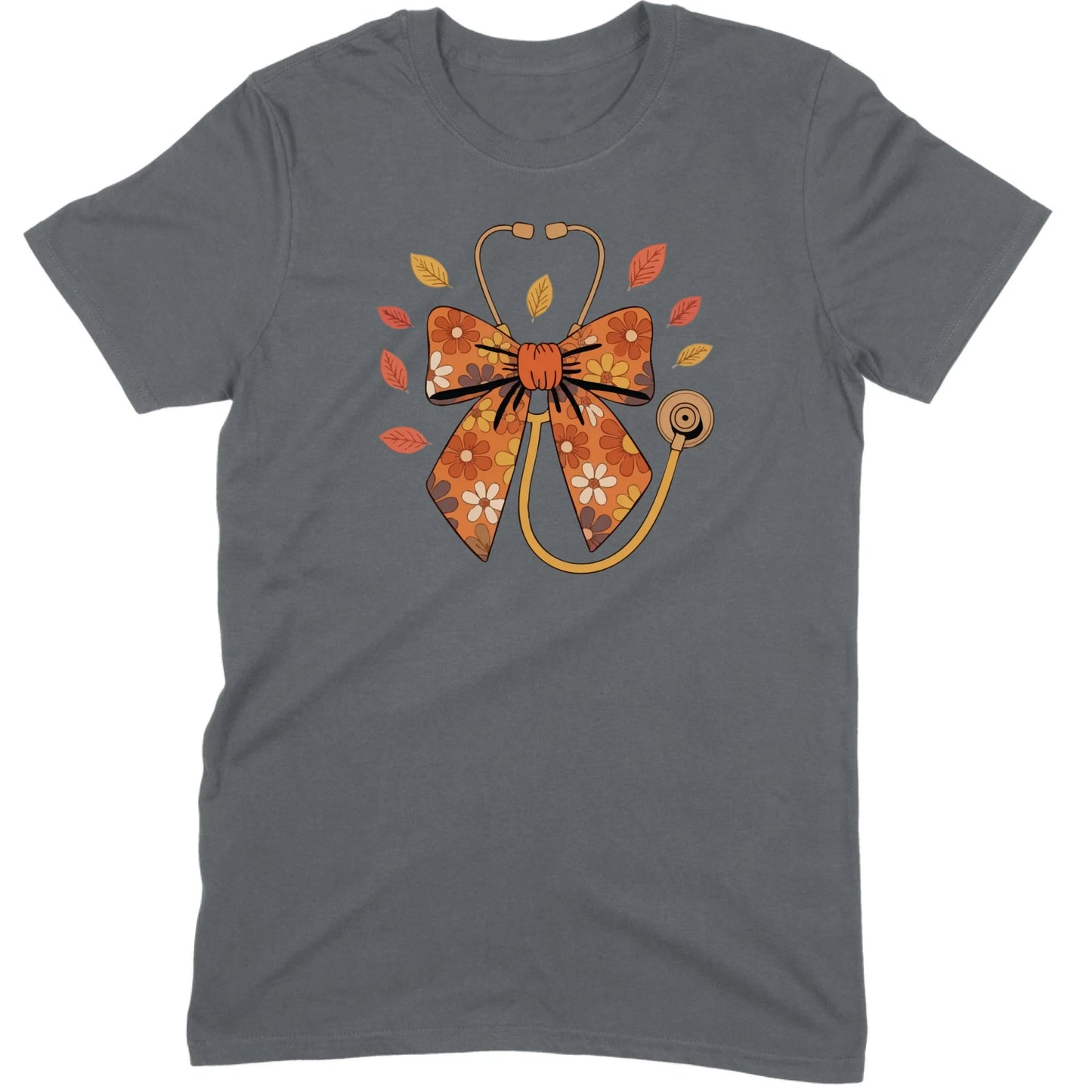 Fall Floral Stethoscope Tee