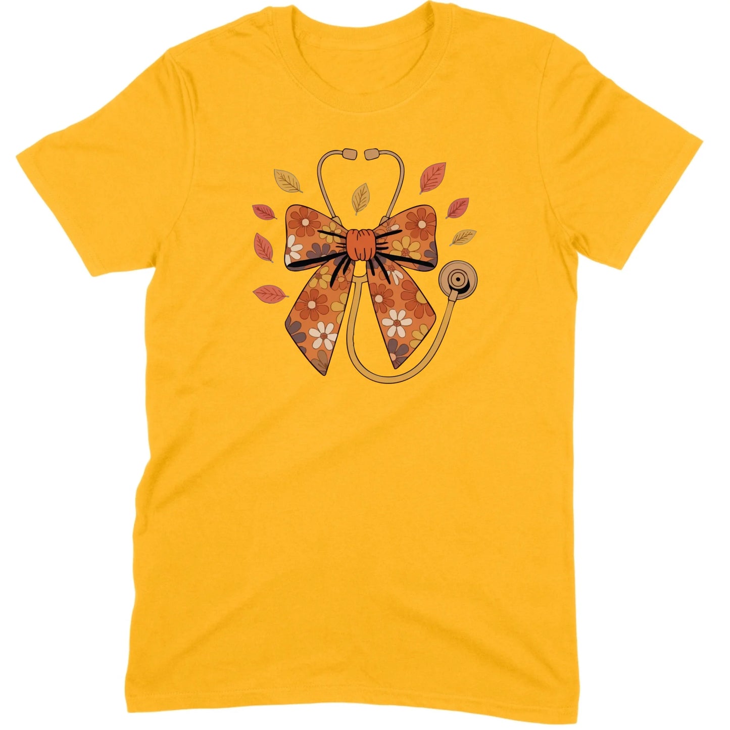 Fall Floral Stethoscope Tee