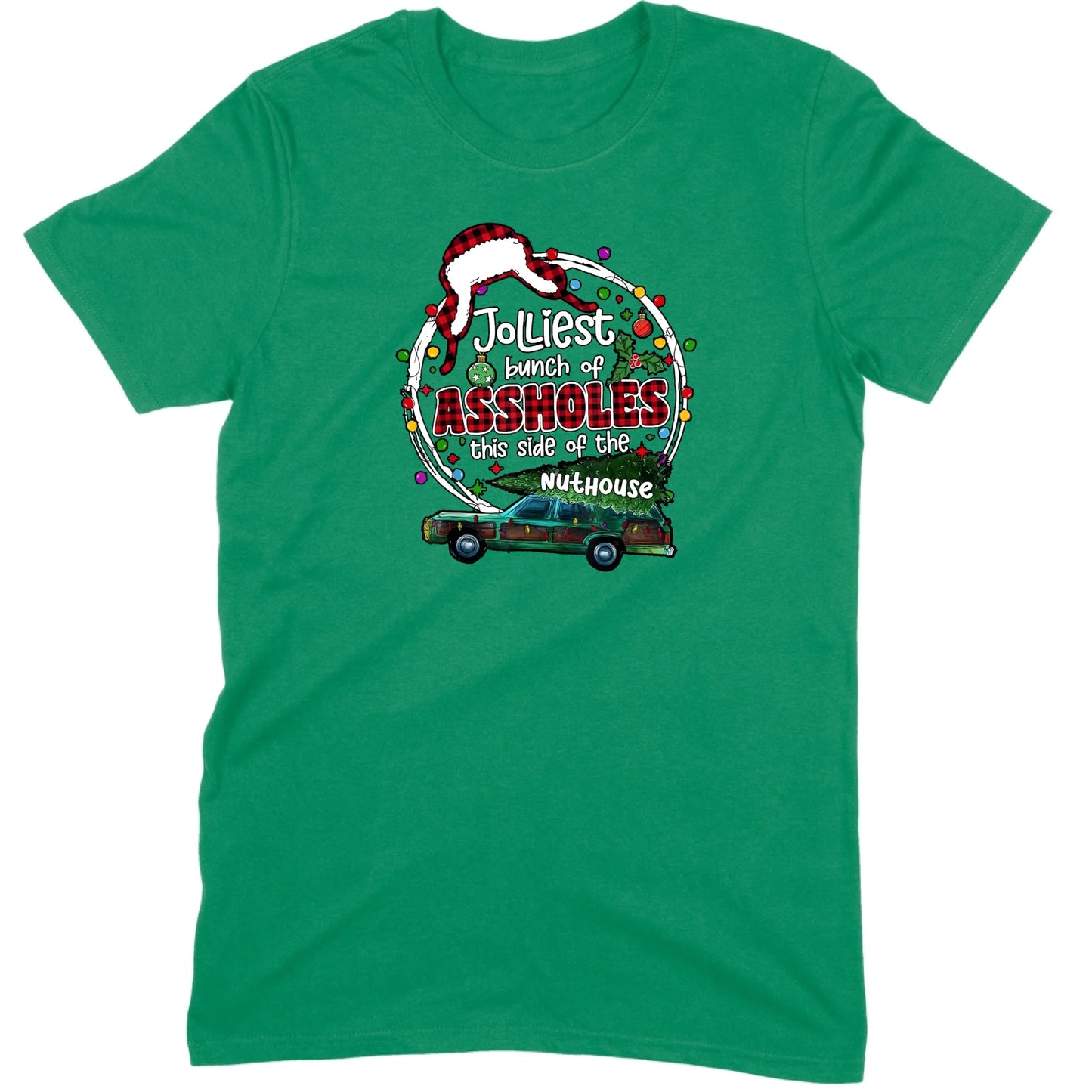 Jolliest Bunch of Assholes Christmas Wagon Tee