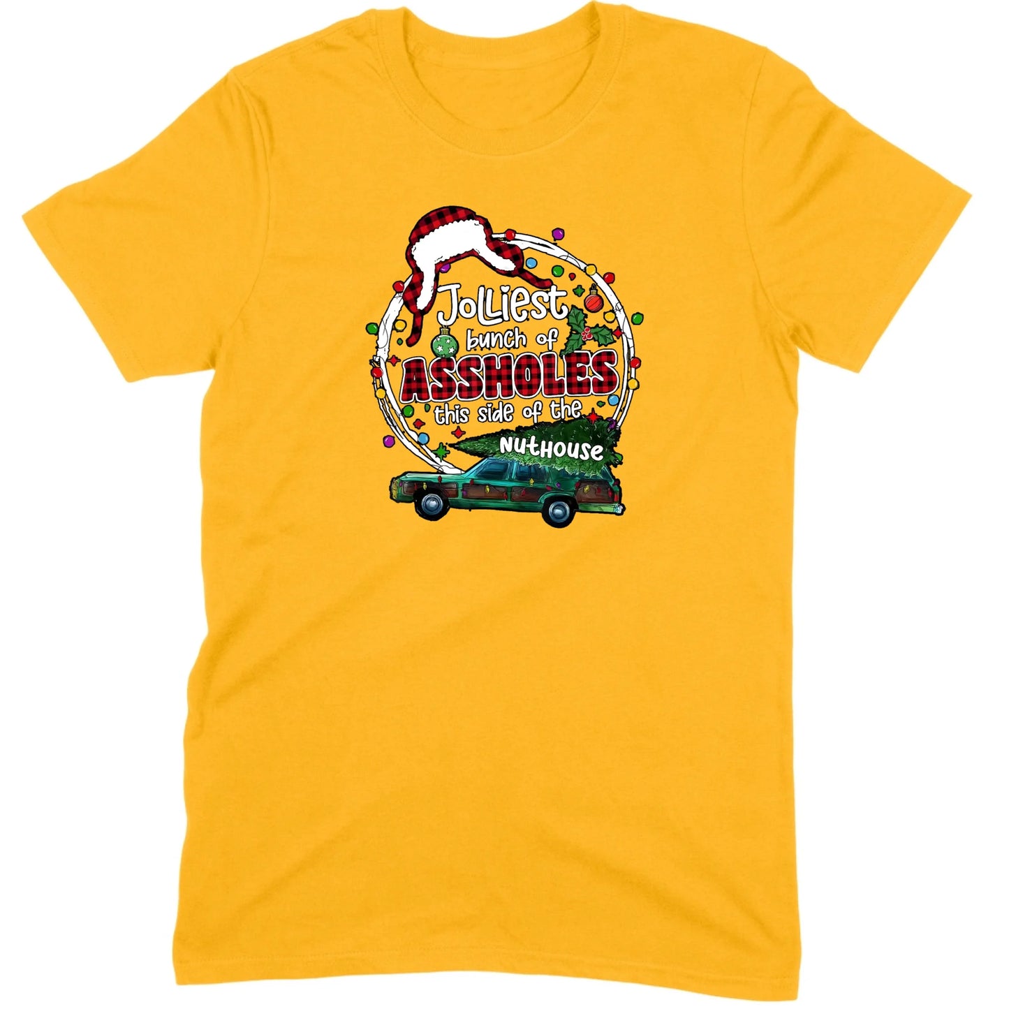 Jolliest Bunch of Assholes Christmas Wagon Tee
