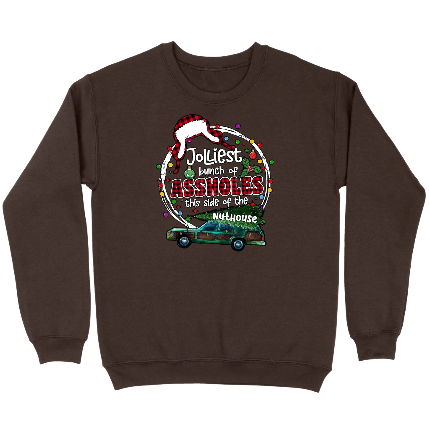 Jolliest Bunch of Assholes Christmas Wagon Sweatshirt