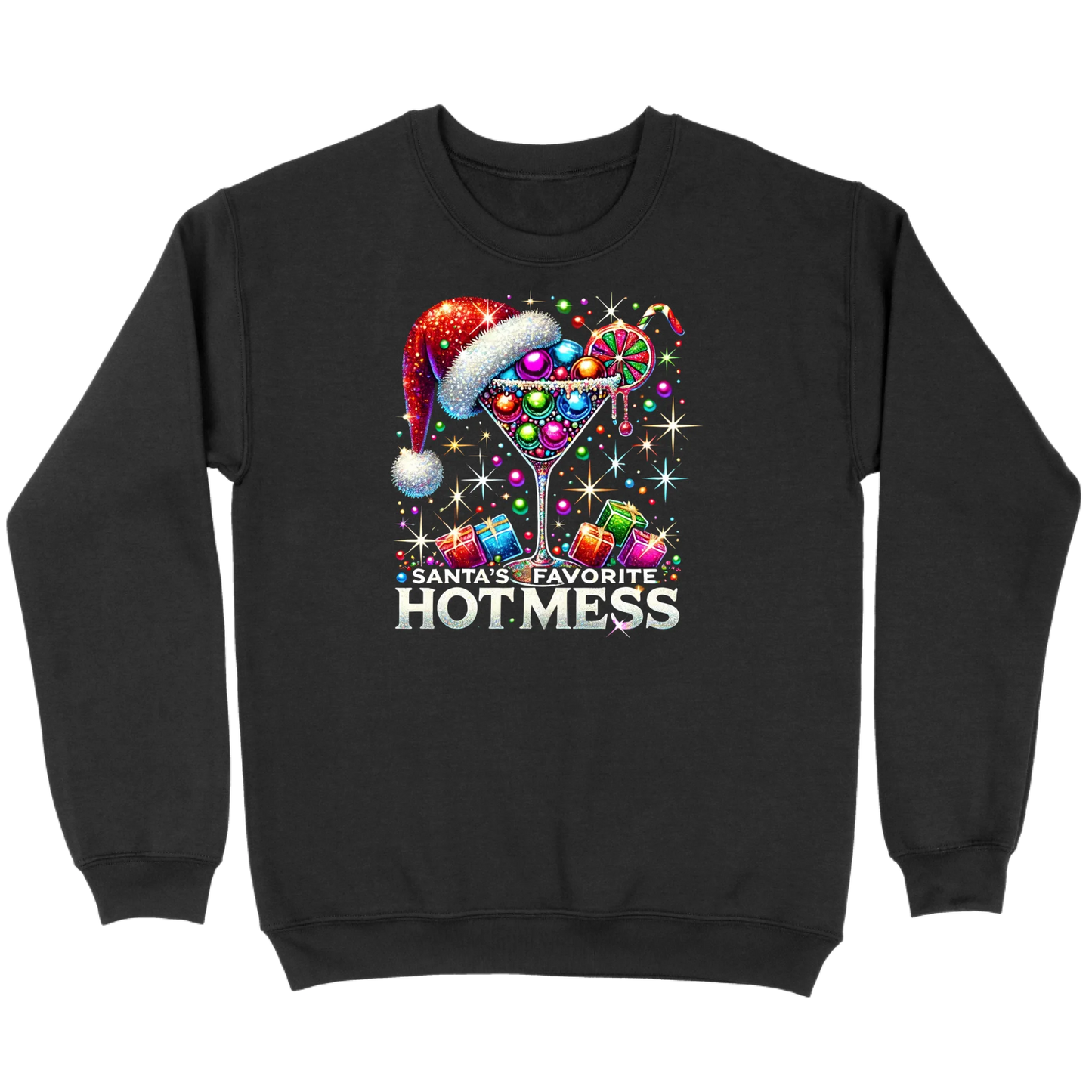 Santa’s Favorite Hot Mess Cocktail Sweatshirt