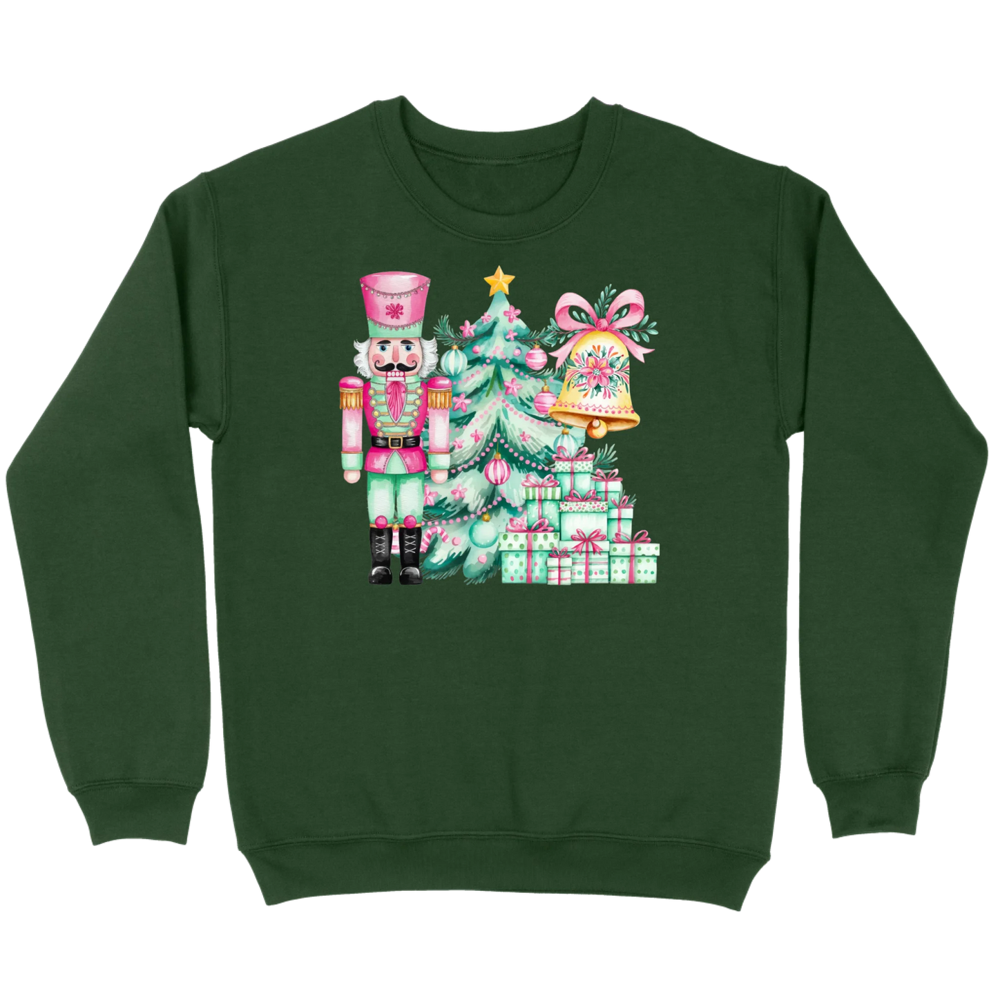 Pink and Mint Nutcracker Christmas Set Sweatshirt