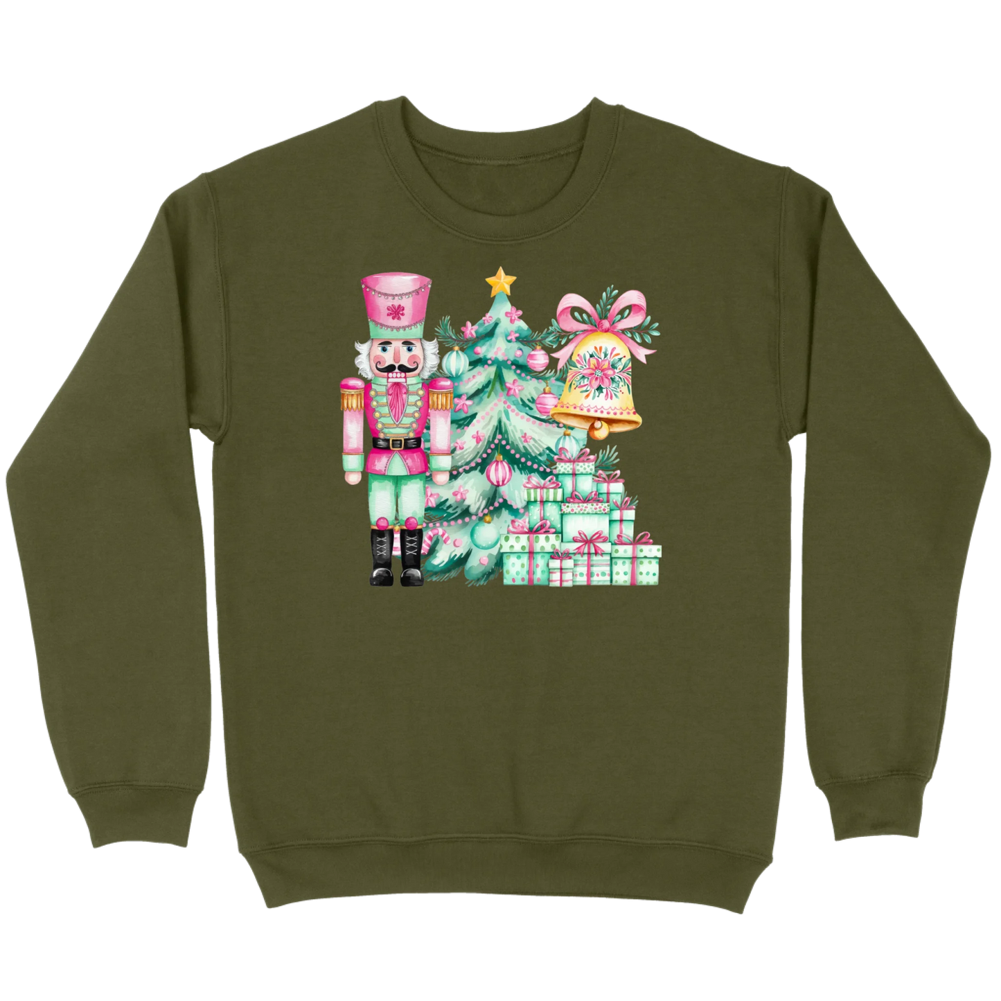 Pink and Mint Nutcracker Christmas Set Sweatshirt