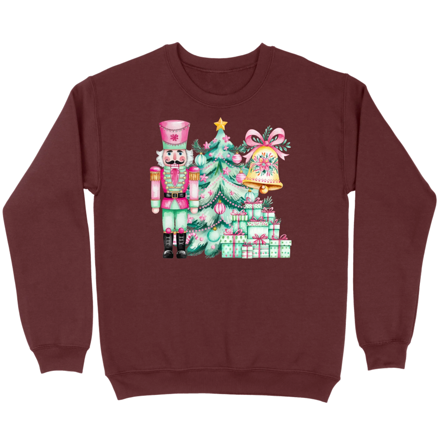 Pink and Mint Nutcracker Christmas Set Sweatshirt