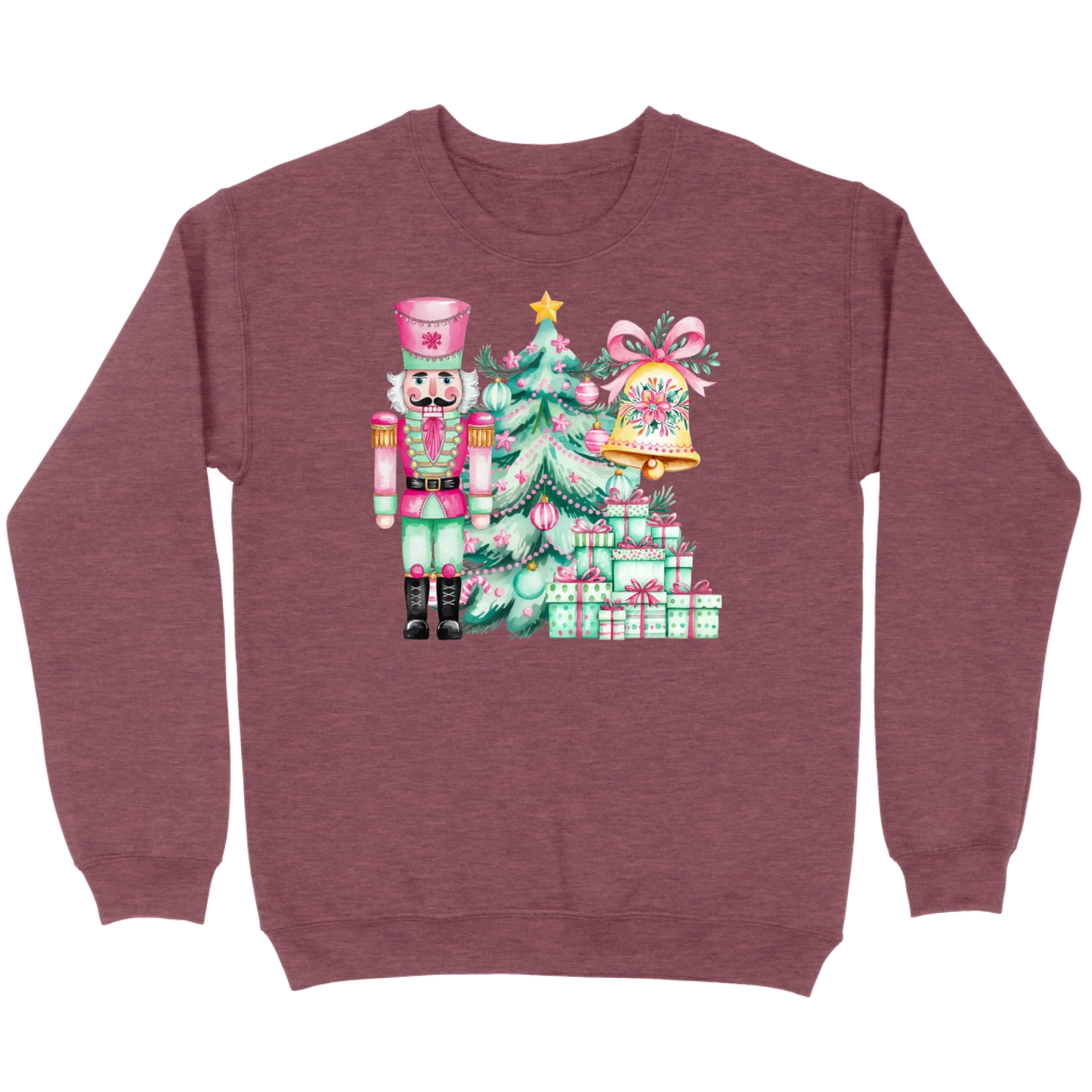 Pink and Mint Nutcracker Christmas Set Sweatshirt