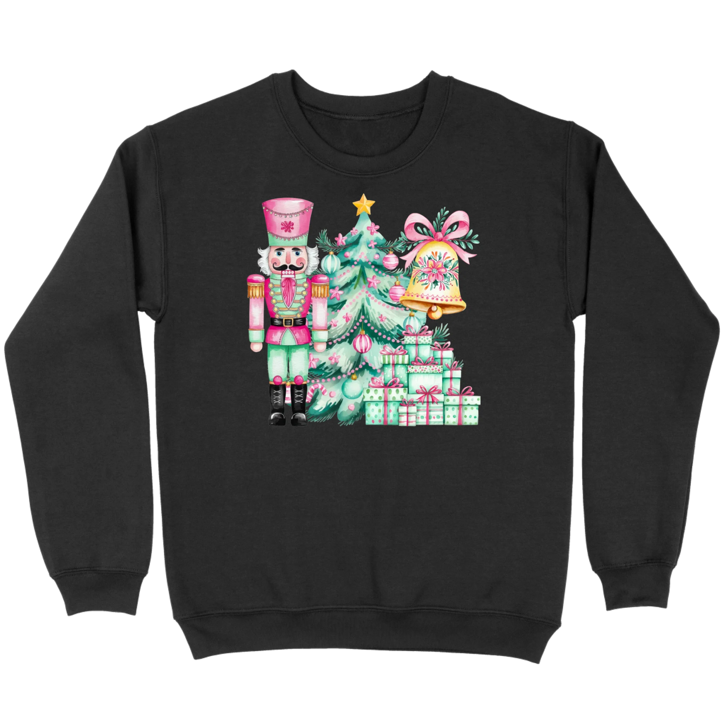 Pink and Mint Nutcracker Christmas Set Sweatshirt