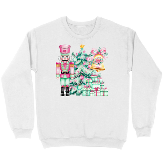 Pink and Mint Nutcracker Christmas Set Sweatshirt