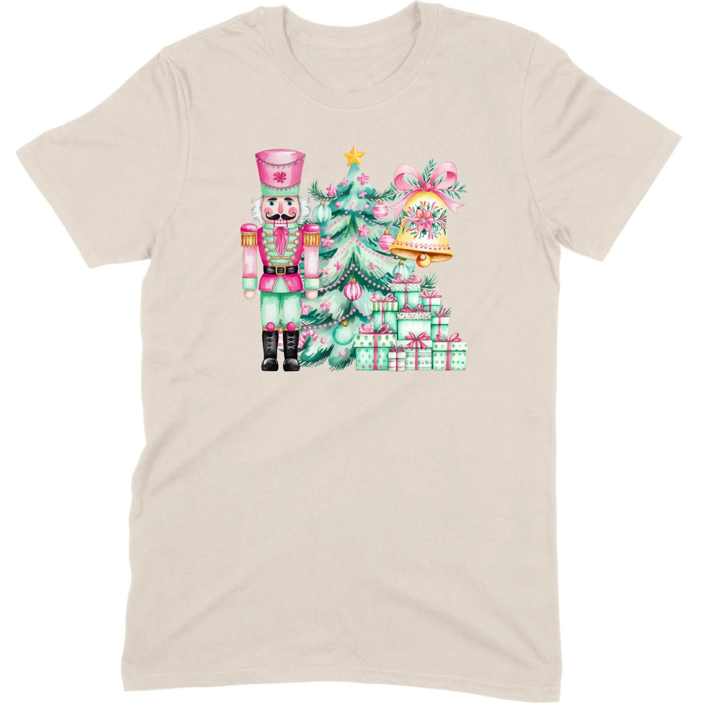 Pink and Mint Nutcracker Christmas Set Tee