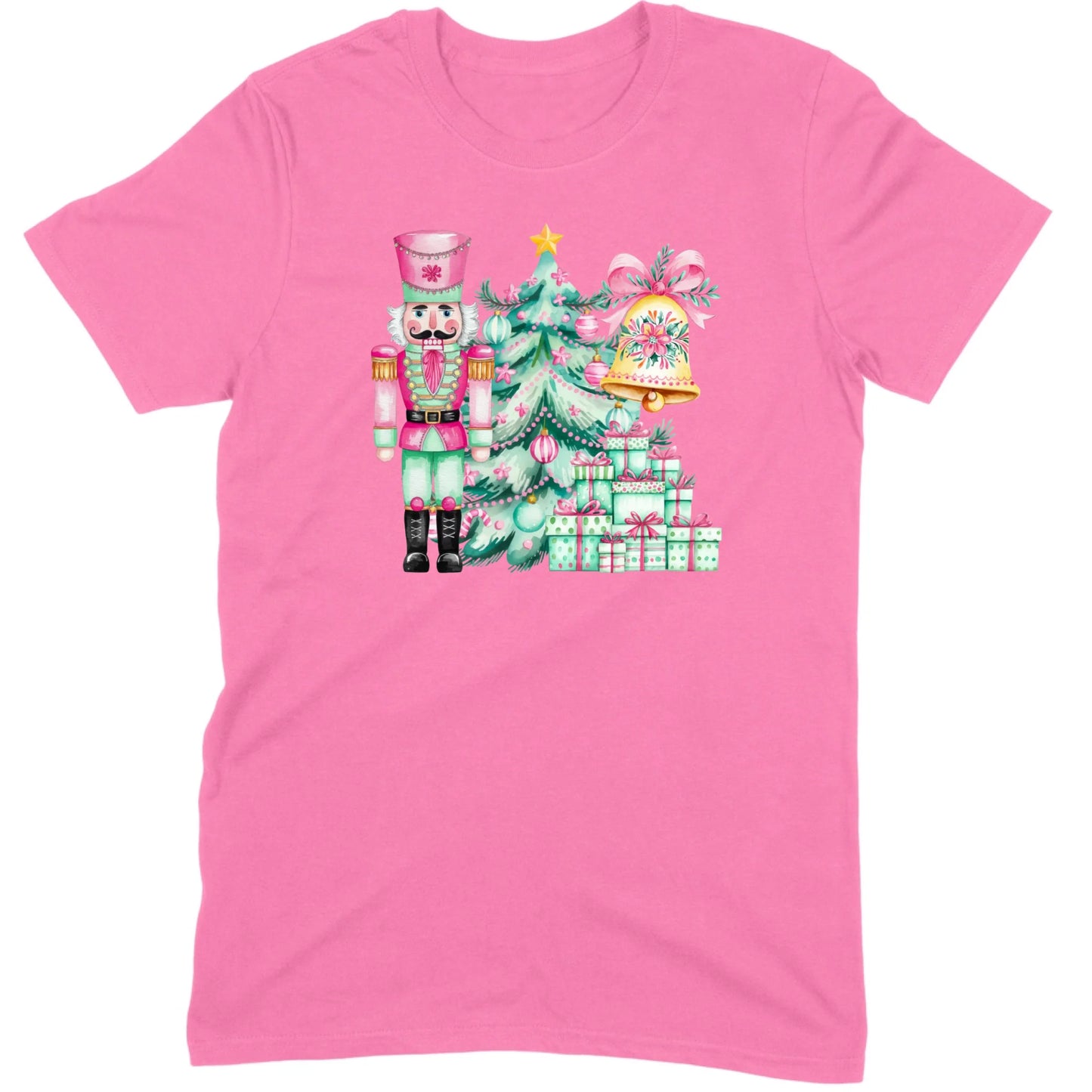 Pink and Mint Nutcracker Christmas Set Tee