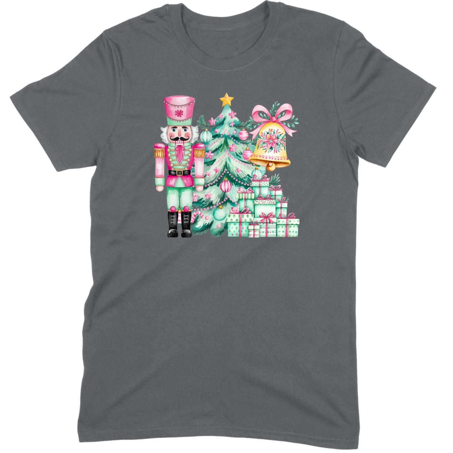 Pink and Mint Nutcracker Christmas Set Tee