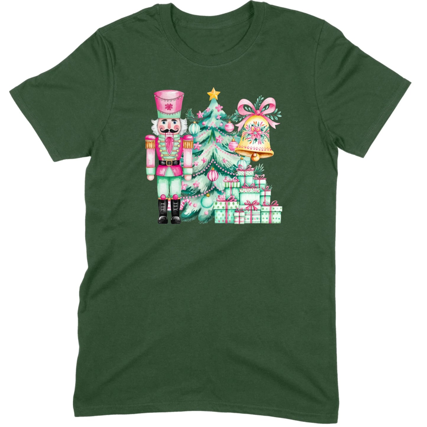 Pink and Mint Nutcracker Christmas Set Tee
