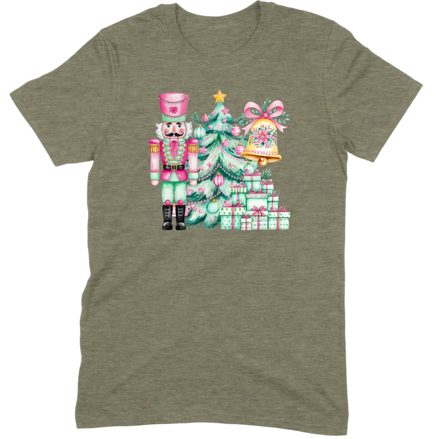 Pink and Mint Nutcracker Christmas Set Tee