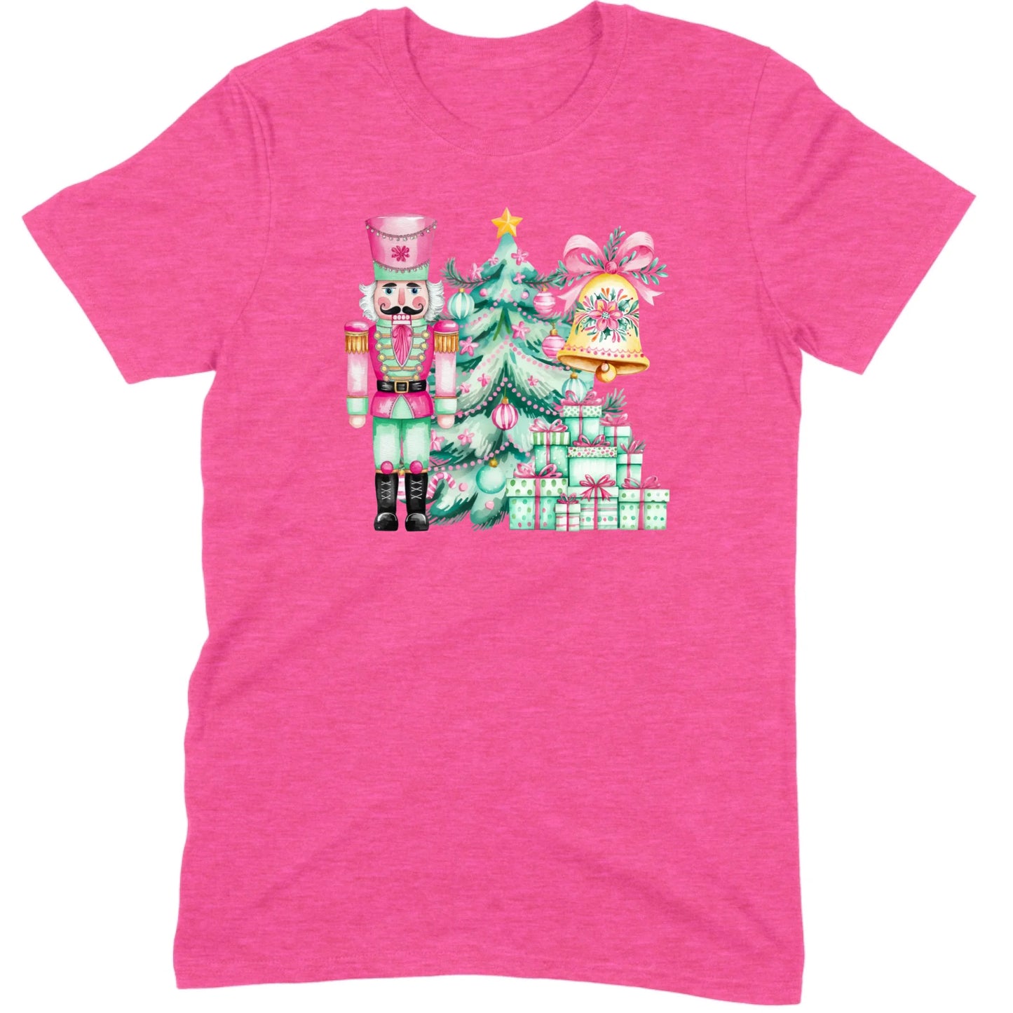 Pink and Mint Nutcracker Christmas Set Tee