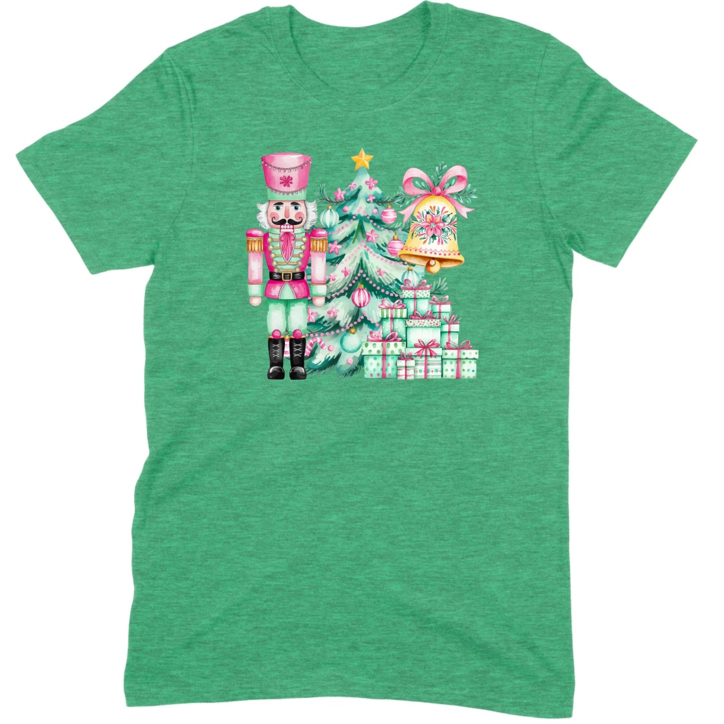 Pink and Mint Nutcracker Christmas Set Tee