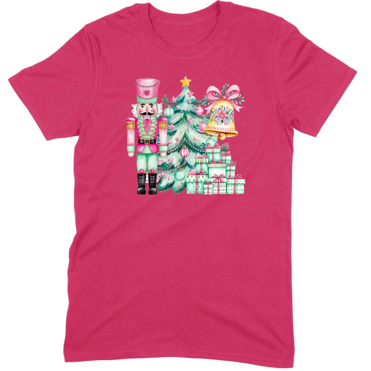 Pink and Mint Nutcracker Christmas Set Tee