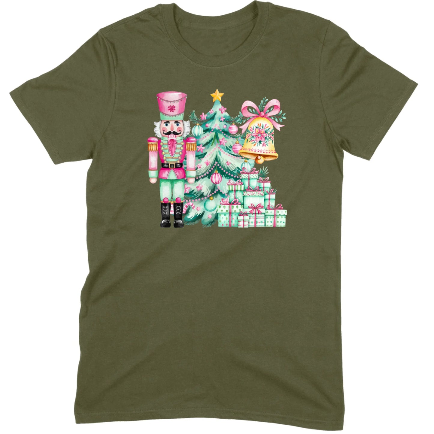 Pink and Mint Nutcracker Christmas Set Tee