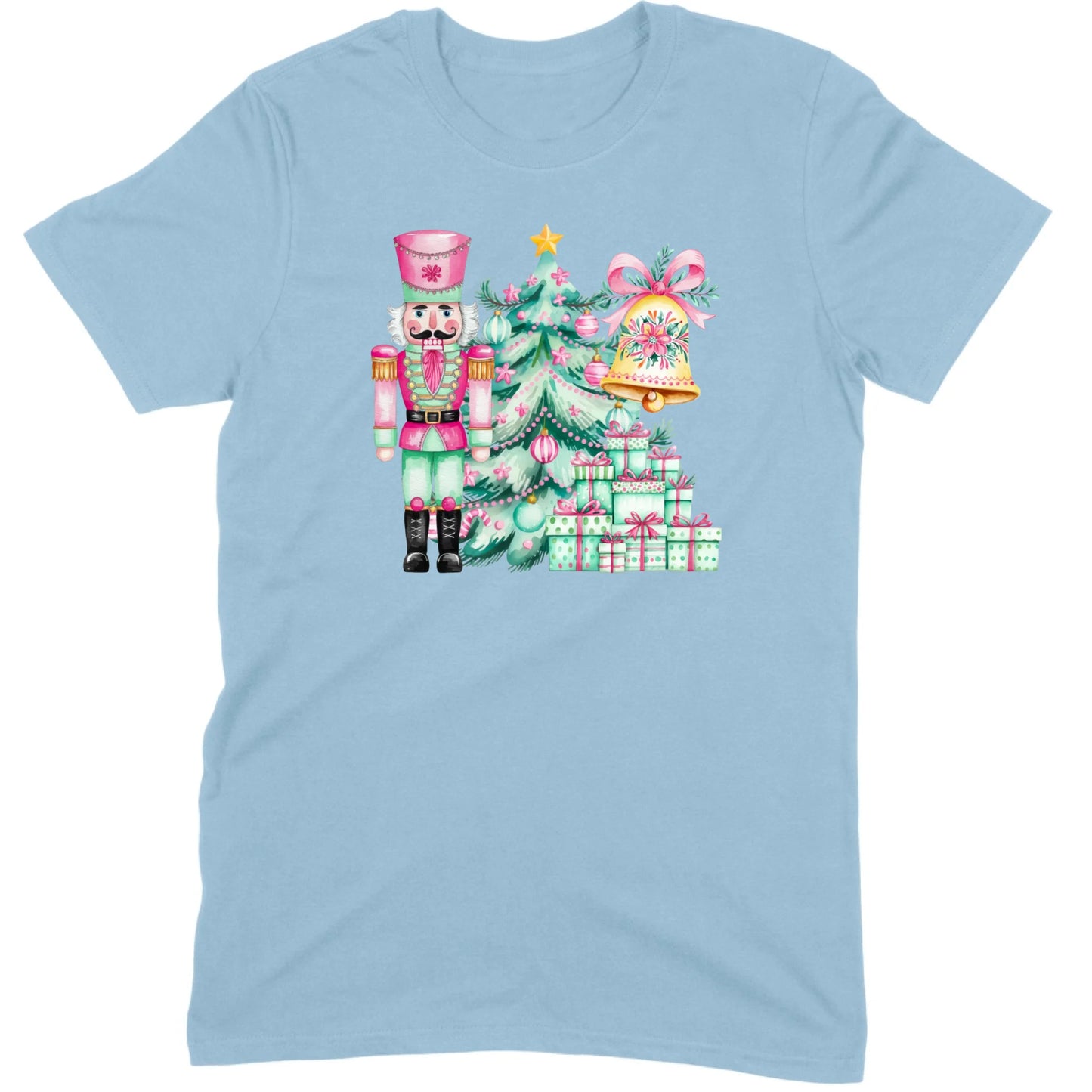 Pink and Mint Nutcracker Christmas Set Tee