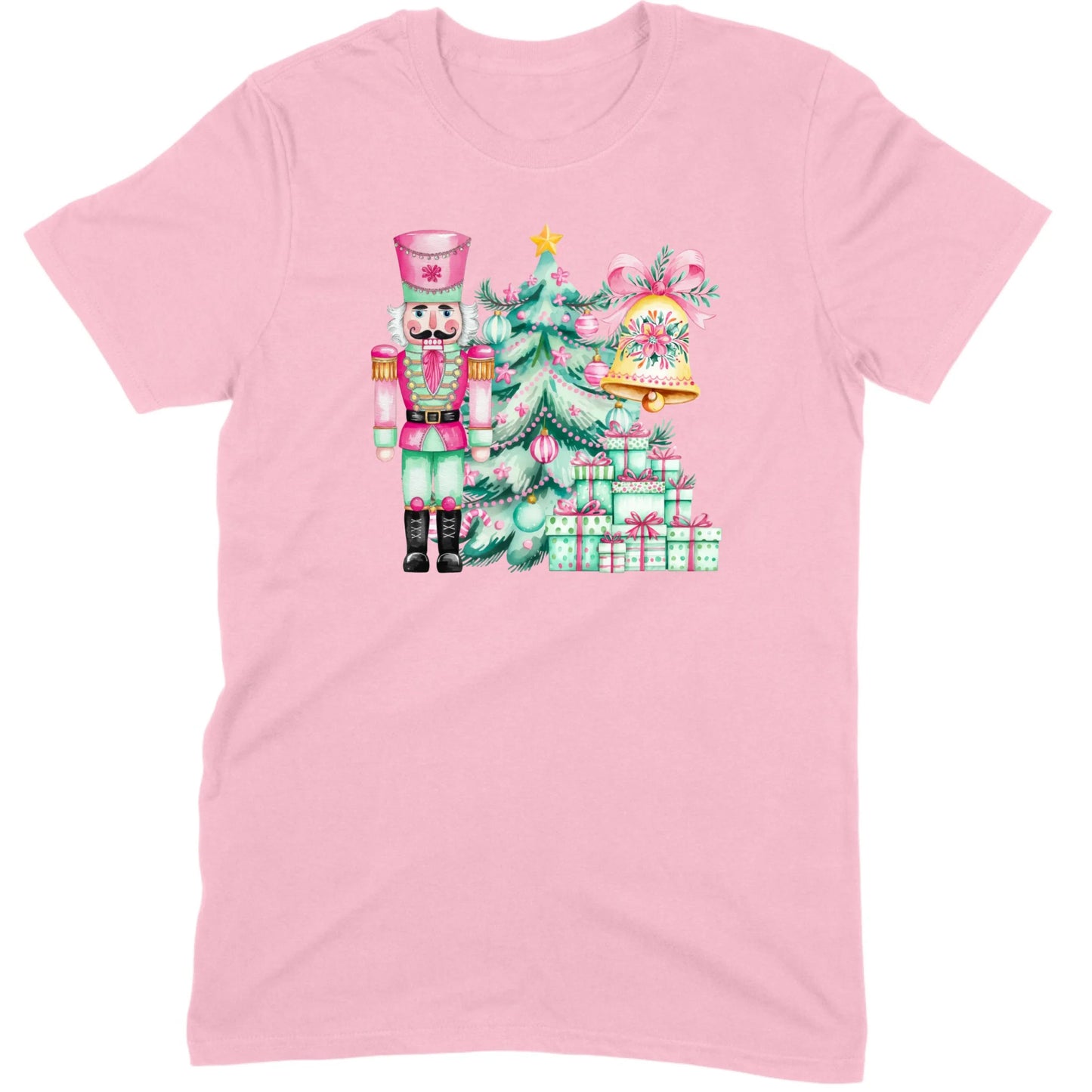 Pink and Mint Nutcracker Christmas Set Tee