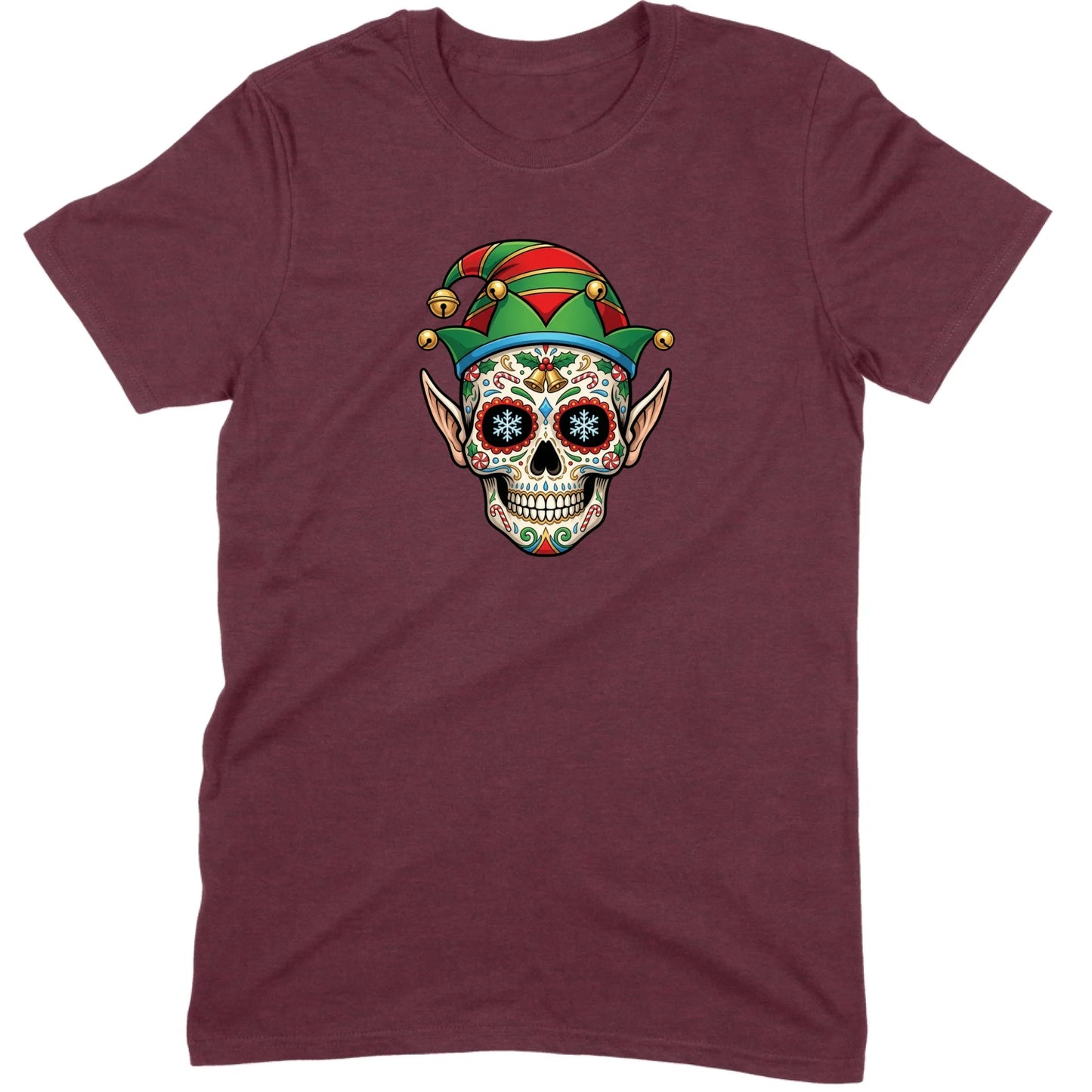 Sugar Skull Christmas Elf Tee