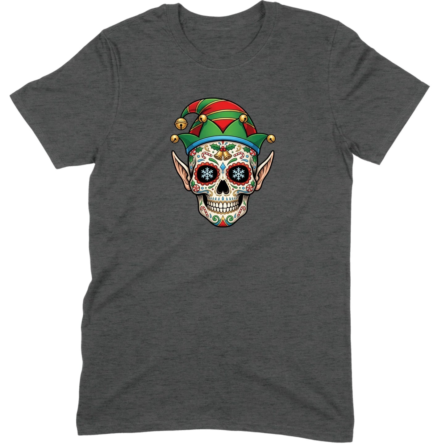 Sugar Skull Christmas Elf Tee