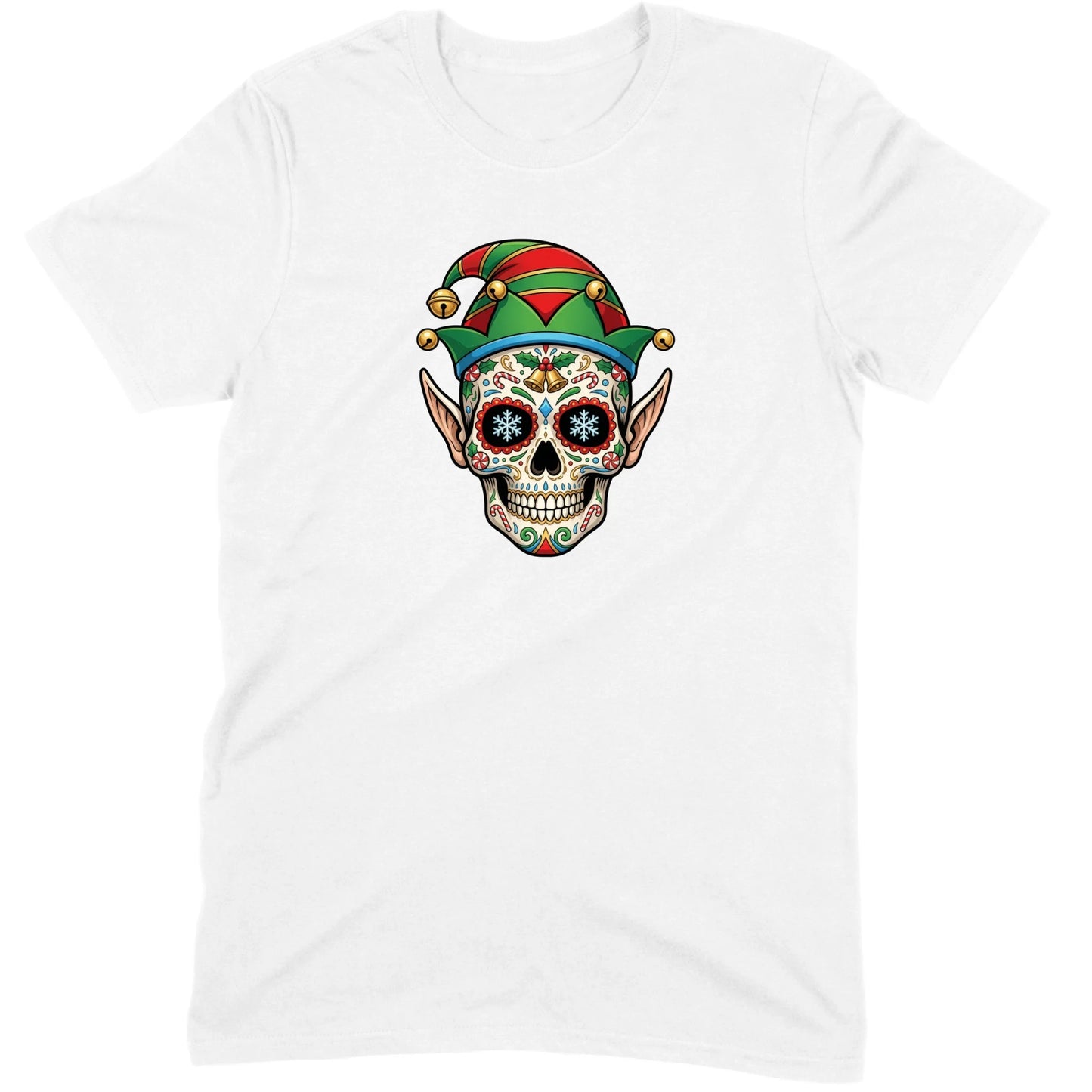 Sugar Skull Christmas Elf Tee