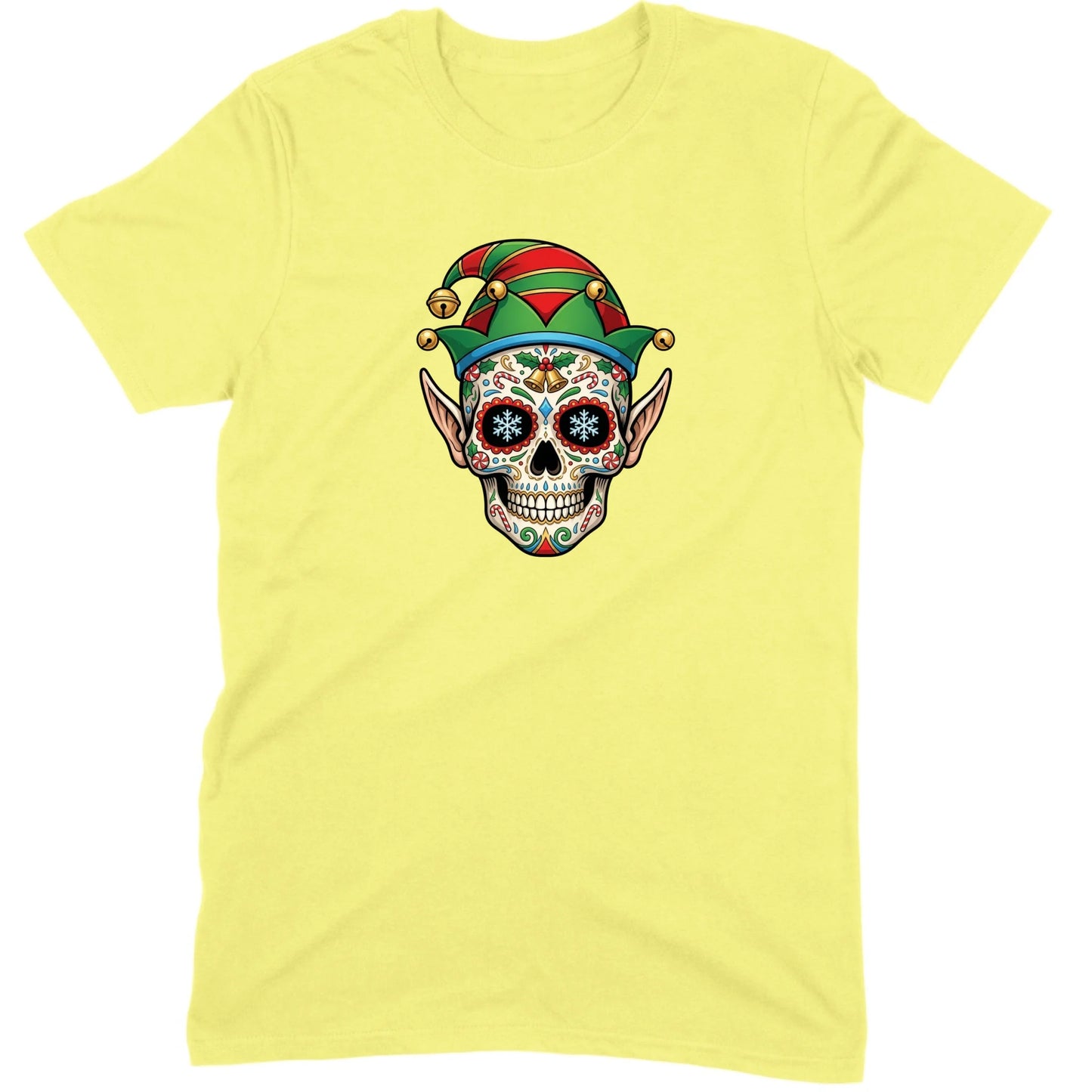 Sugar Skull Christmas Elf Tee