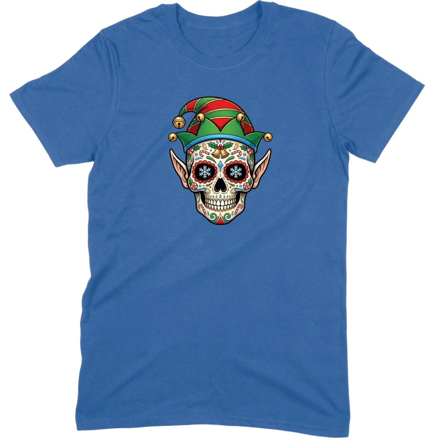 Sugar Skull Christmas Elf Tee