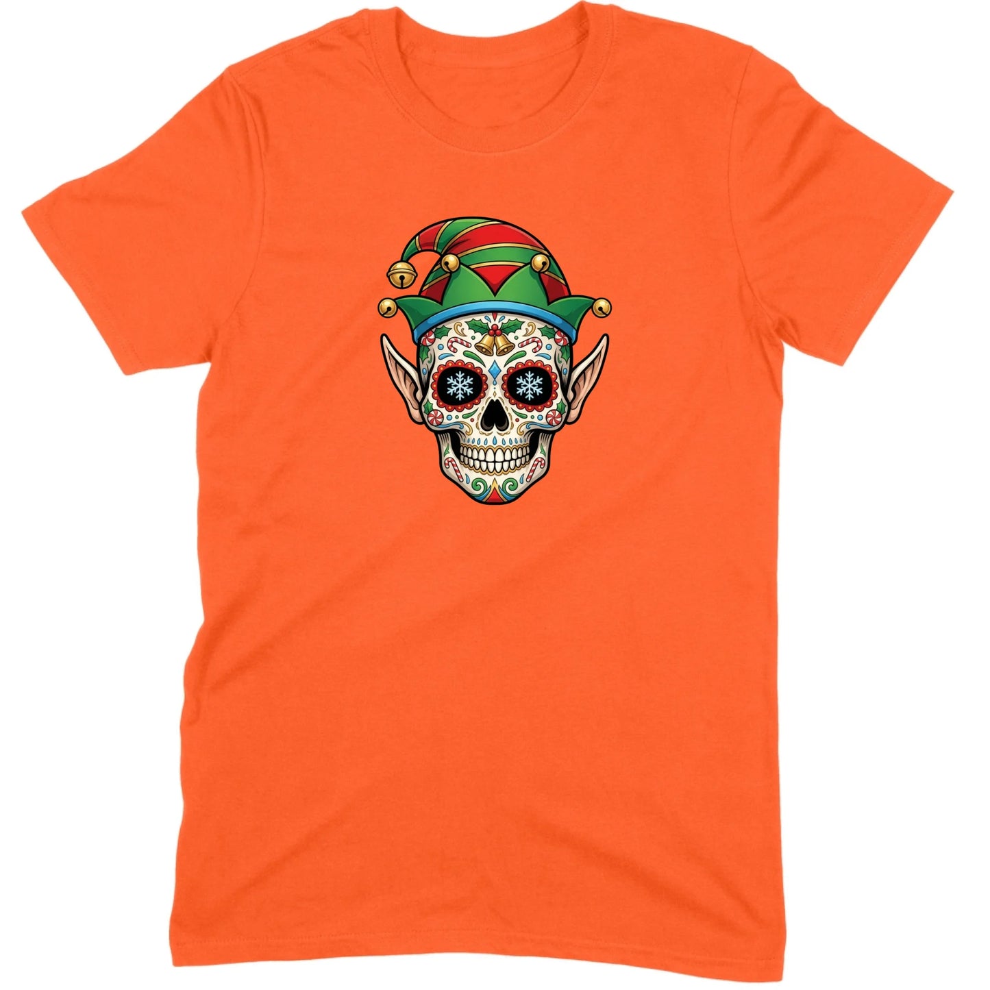 Sugar Skull Christmas Elf Tee