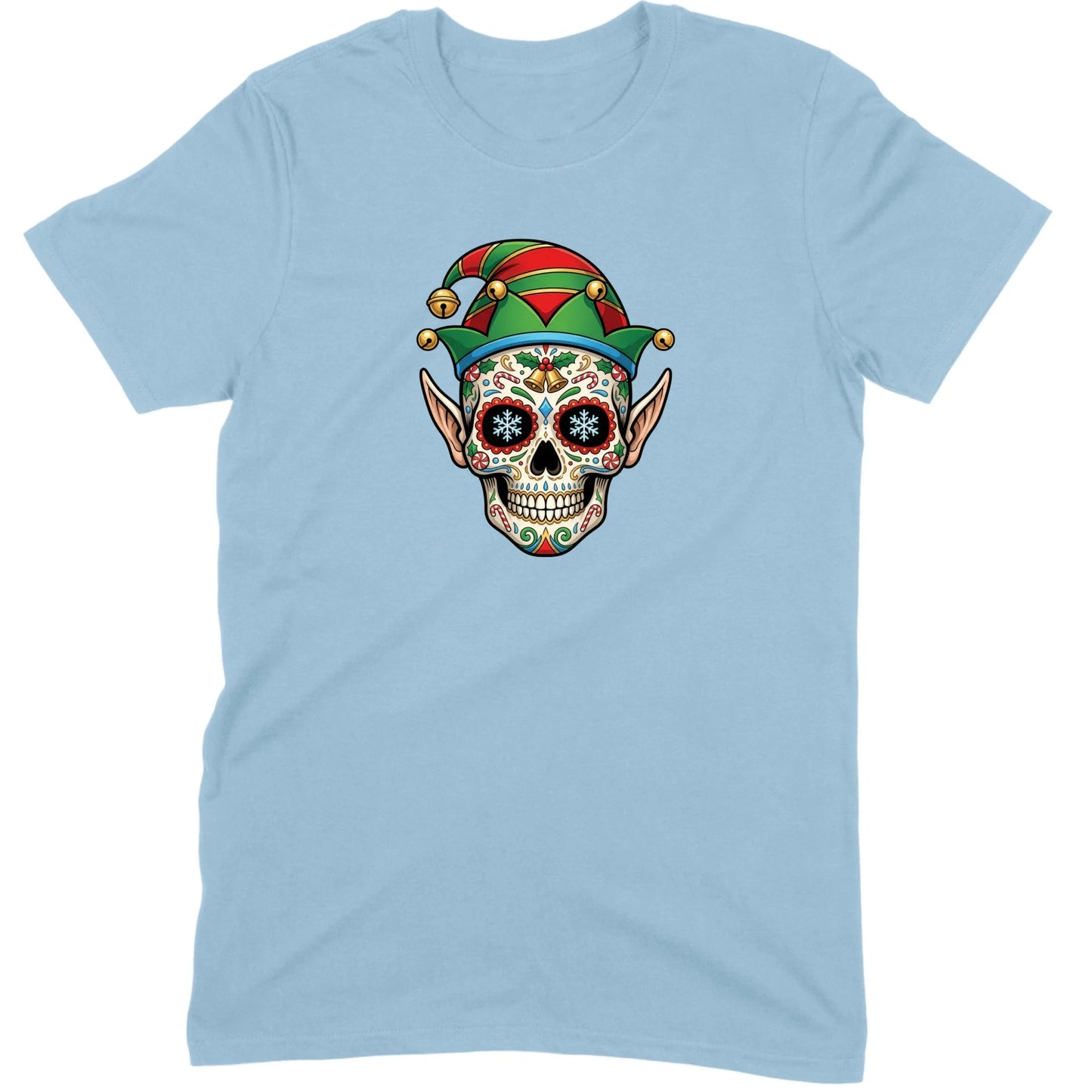 Sugar Skull Christmas Elf Tee