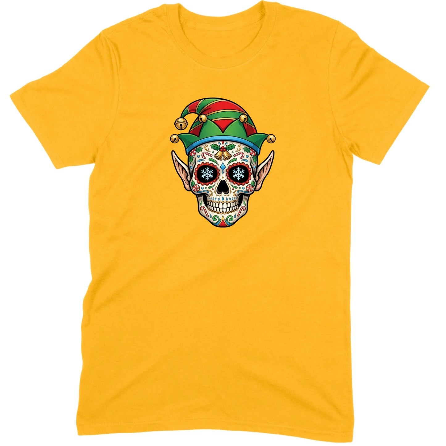 Sugar Skull Christmas Elf Tee