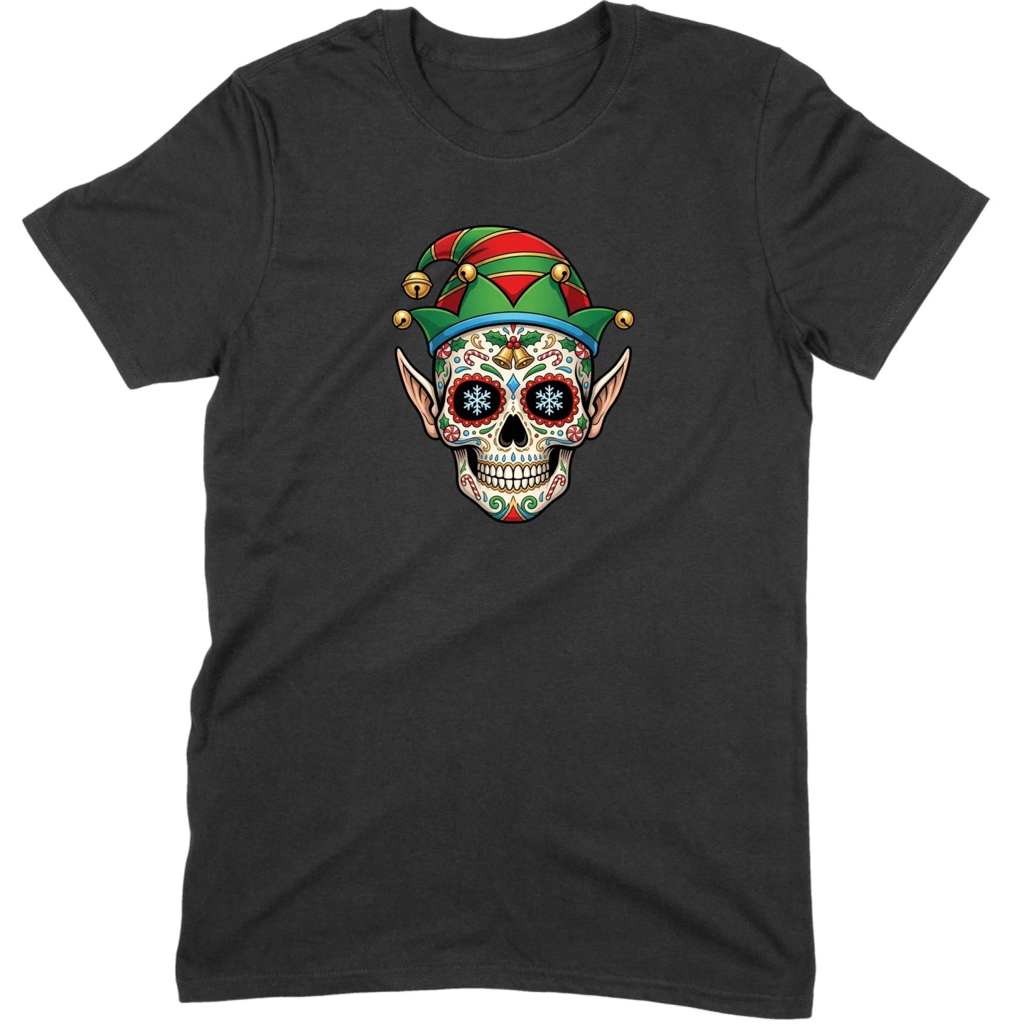 Sugar Skull Christmas Elf Tee